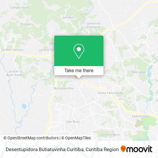 Mapa Desentupidora Butiatuvinha Curitiba