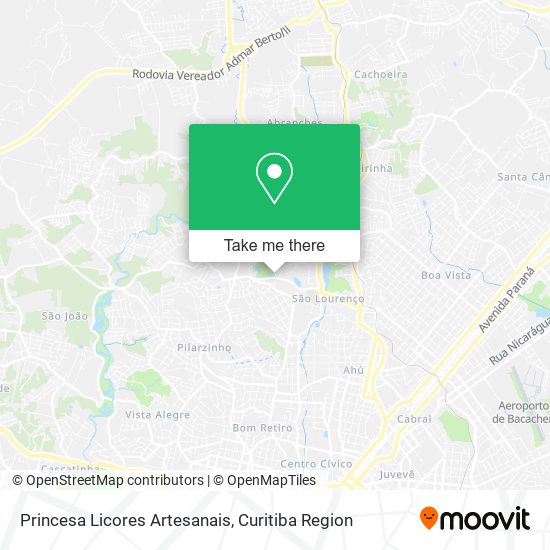 Princesa Licores Artesanais map