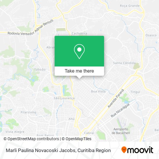 Marli Paulina Novacoski Jacobs map
