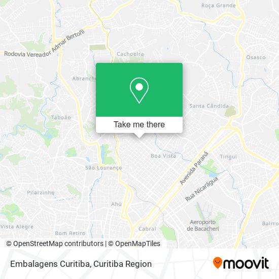 Embalagens Curitiba map