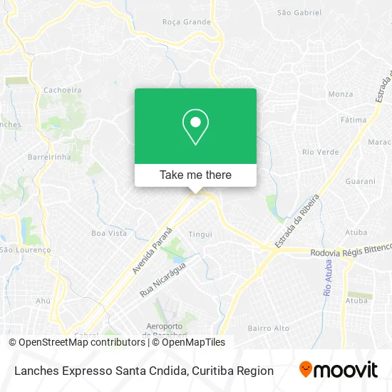 Lanches Expresso Santa Cndida map