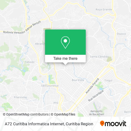 A72 Curitiba Informatica Internet map