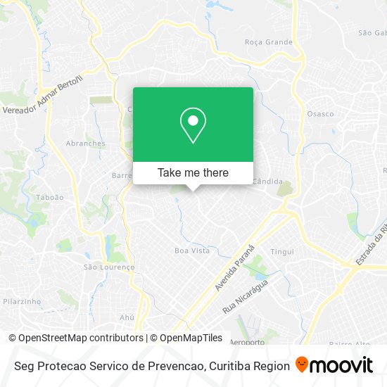 Seg Protecao Servico de Prevencao map