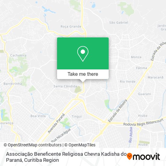 Associação Beneficente Religiosa Chevra Kadisha do Paraná map