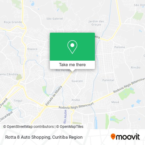 Rotta 8 Auto Shopping map