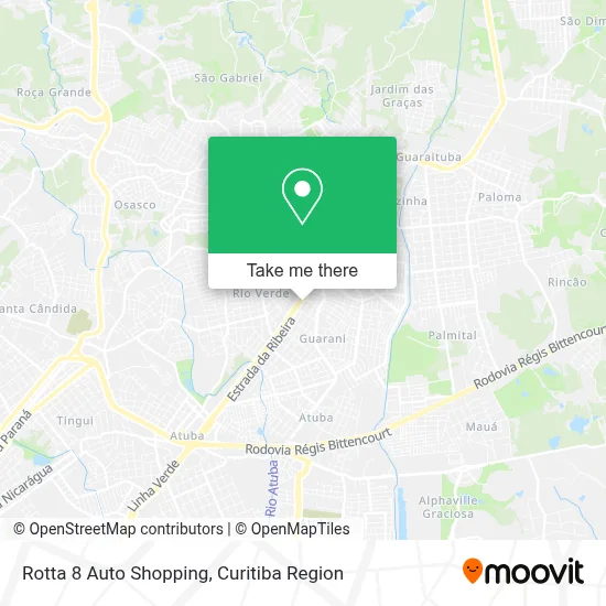 Rotta 8 Auto Shopping map