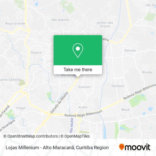 Lojas Millenium - Alto Maracanã map