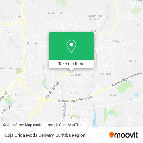 Loja Crida Moda Delivery map