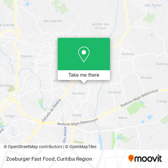 Mapa Zoeburger Fast Food