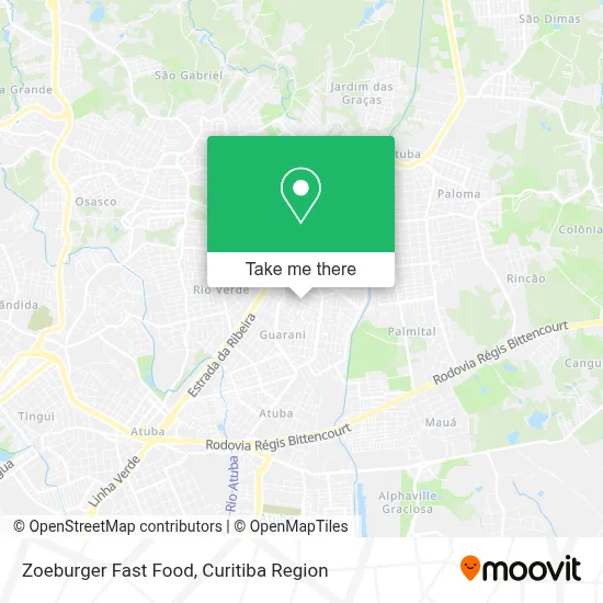 Zoeburger Fast Food map