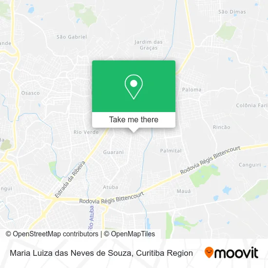 Maria Luiza das Neves de Souza map