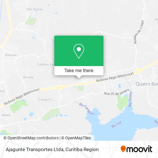 Mapa Ajagunte Transportes Ltda