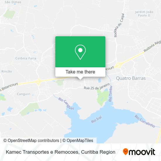 Kamec Transportes e Remocoes map