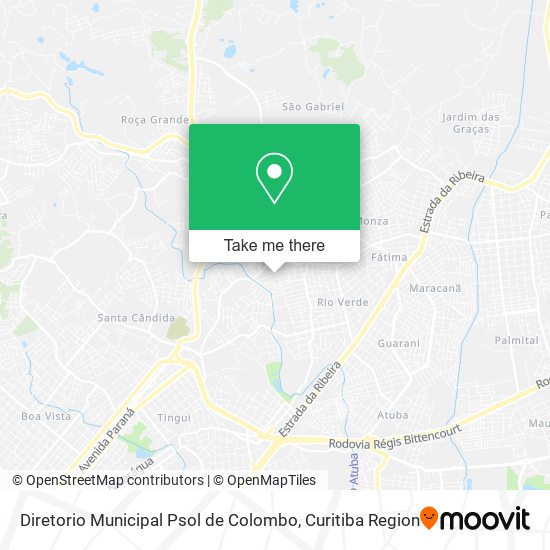 Diretorio Municipal Psol de Colombo map