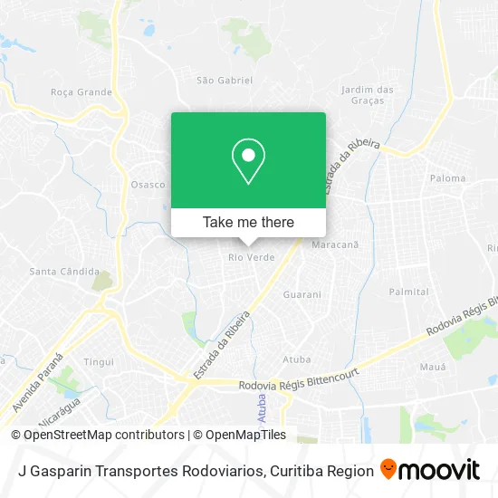 J Gasparin Transportes Rodoviarios map