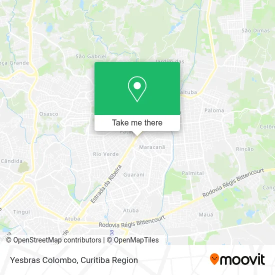 Yesbras Colombo map