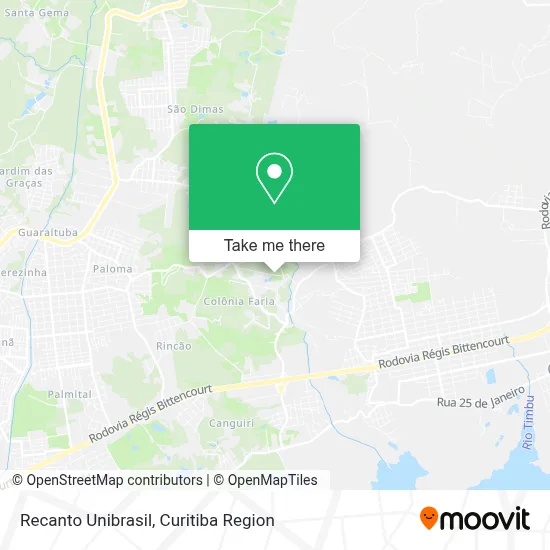 Recanto Unibrasil map