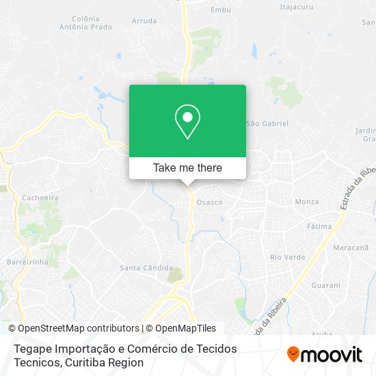 Tegape Importação e Comércio de Tecidos Tecnicos map