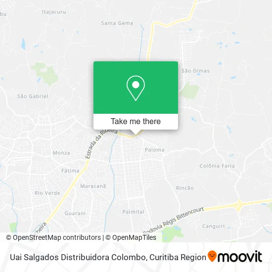 Mapa Uai Salgados Distribuidora Colombo