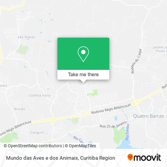 Mundo das Aves e dos Animais map