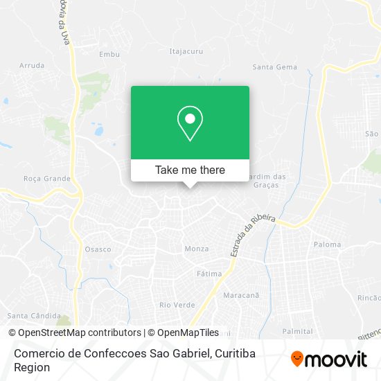 Mapa Comercio de Confeccoes Sao Gabriel