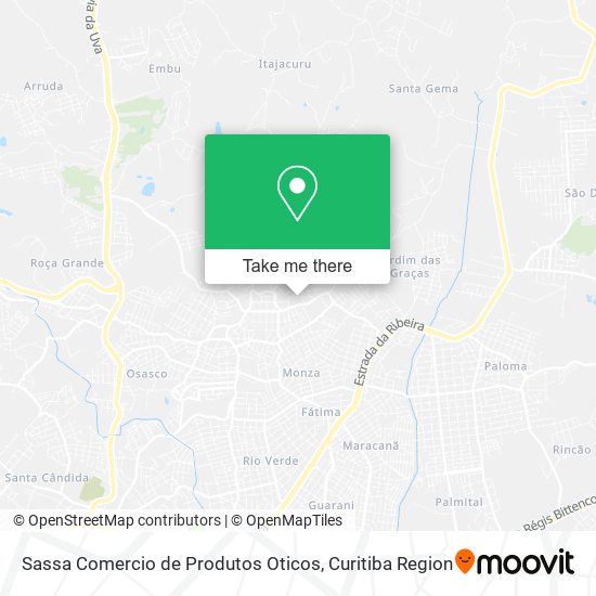 Sassa Comercio de Produtos Oticos map