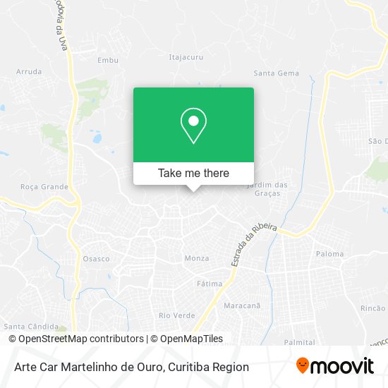 Arte Car Martelinho de Ouro map