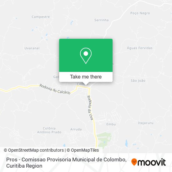 Pros - Comissao Provisoria Municipal de Colombo map