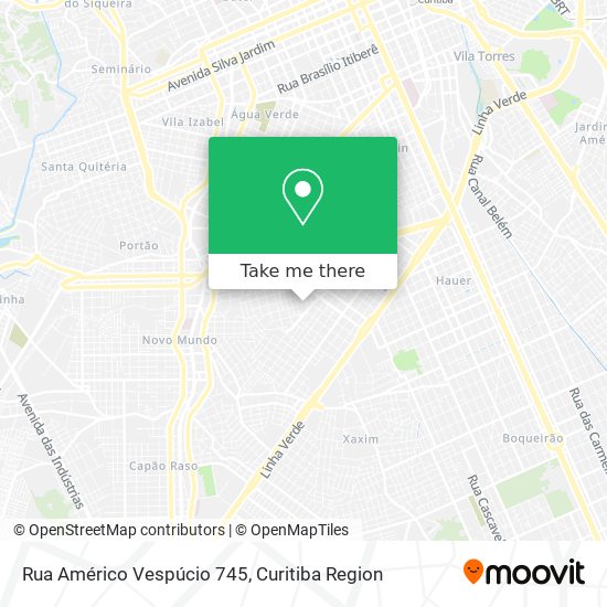 Mapa Rua Américo Vespúcio 745