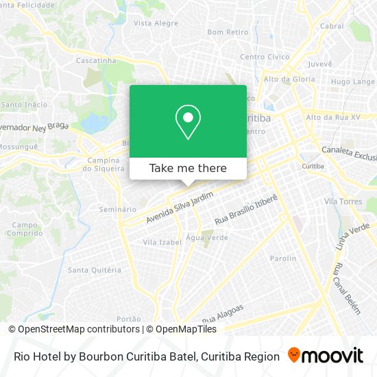Rio Hotel by Bourbon Curitiba Batel map