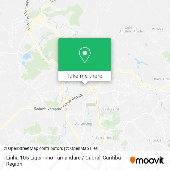 Linha 105 Ligeirinho Tamandaré / Cabral map