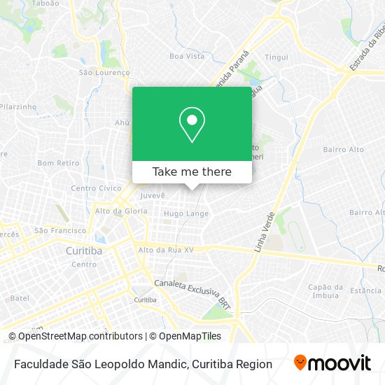 Mapa Faculdade São Leopoldo Mandic