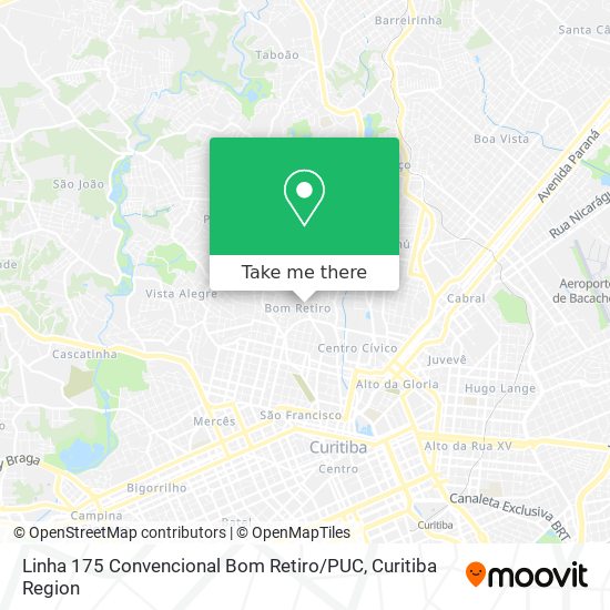 Linha 175 Convencional Bom Retiro / PUC map