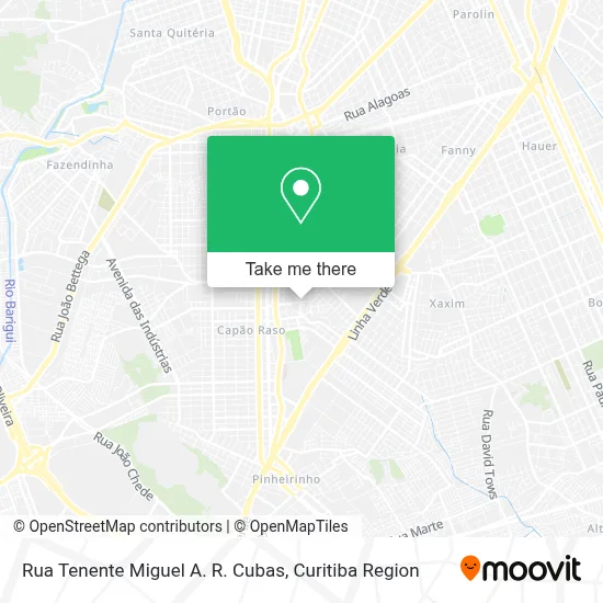 Rua Tenente Miguel A. R. Cubas map