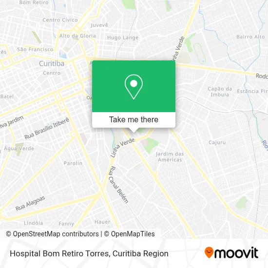 Hospital Bom Retiro Torres map