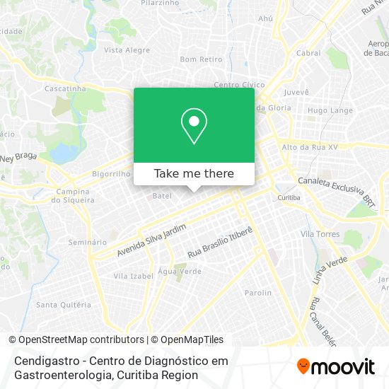 Mapa Cendigastro - Centro de Diagnóstico em Gastroenterologia