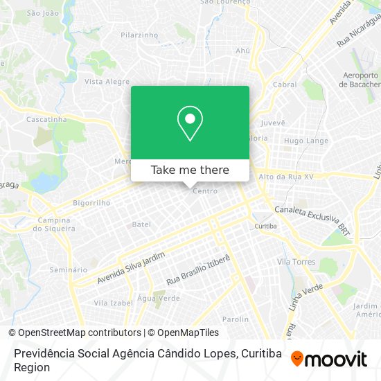 Previdência Social Agência Cândido Lopes map