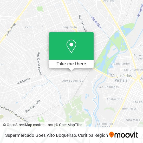 Mapa Supermercado Goes Alto Boqueirão