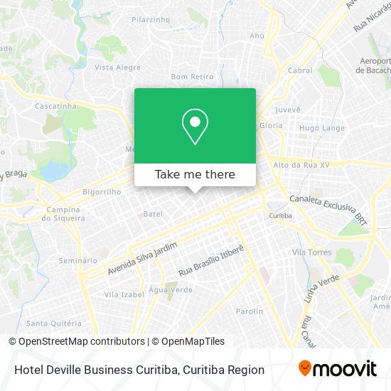 Hotel Deville Business Curitiba map