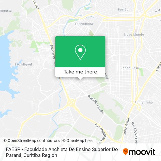 FAESP -  Faculdade Anchieta De Ensino Superior Do Paraná map