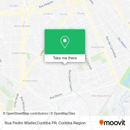 Rua Pedro Wieller,Curitiba PR map