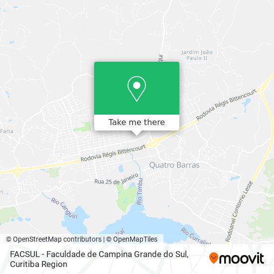 FACSUL - Faculdade de Campina Grande do Sul map
