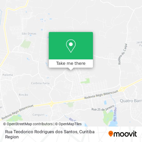 Rua Teodorico Rodrigues dos Santos map