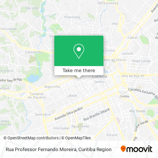 Mapa Rua Professor Fernando Moreira