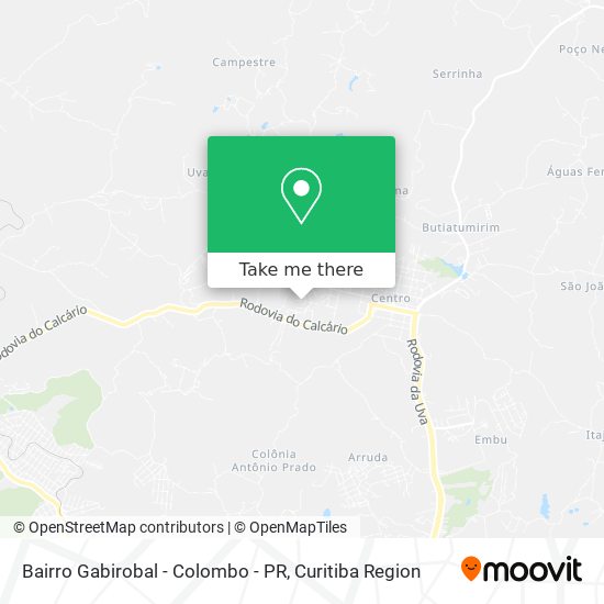 Bairro Gabirobal - Colombo - PR map