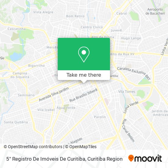 5° Registro De Imóveis De Curitiba map