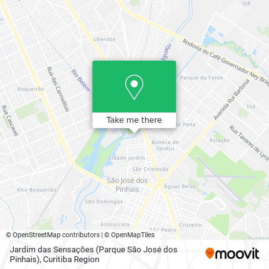 Jardim das Sensações (Parque São José dos Pinhais) map