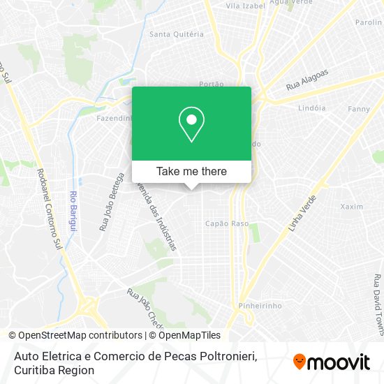 Auto Eletrica e Comercio de Pecas Poltronieri map