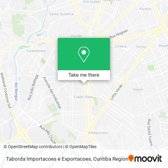 Taborda Importacoes e Exportacoes map
