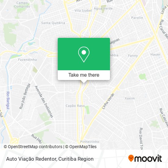 Auto Viação Redentor map